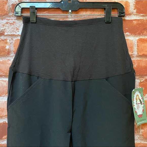 🍀Oh! Mamma Black maternity pants with pockets - Picture 3 of 7